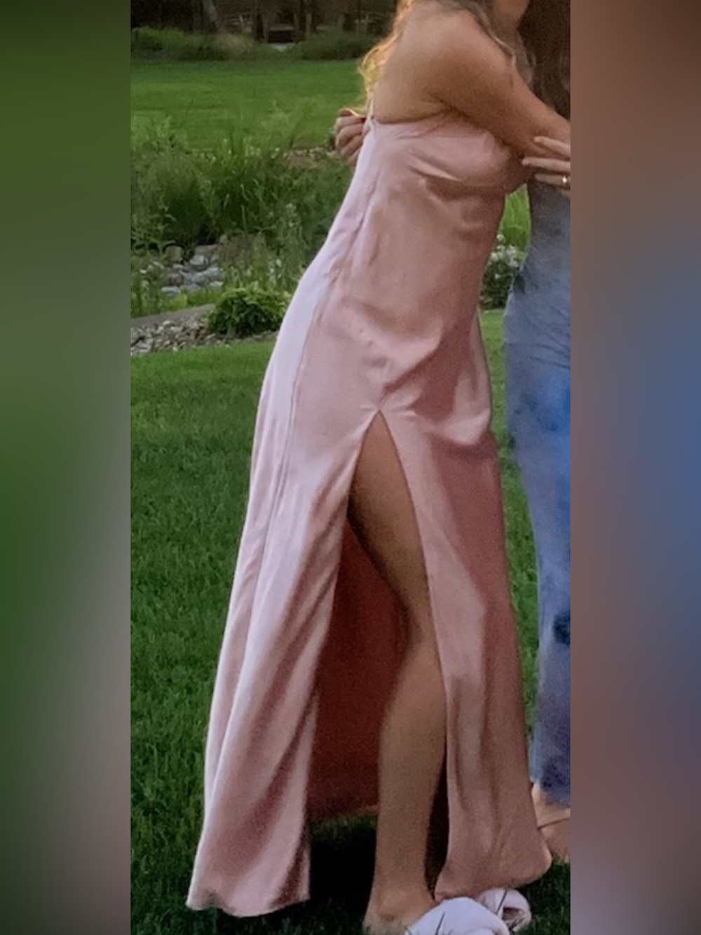 Show Me Your MuMu Anderson Maxi Bridesmaid Dress in Rose Gold Luxe Satin - Picture 4 of 8
